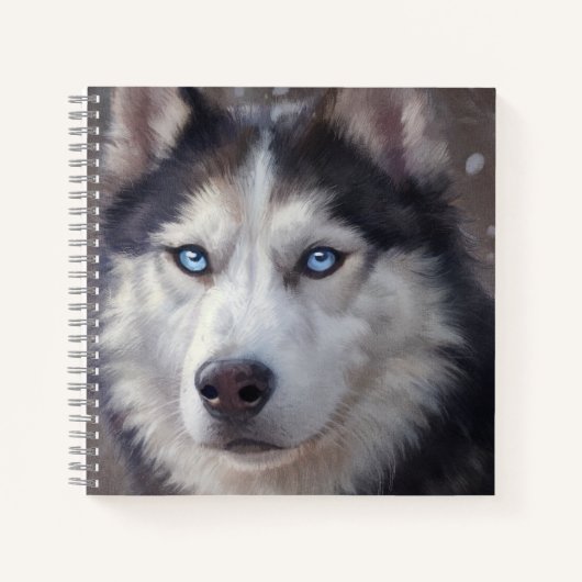 Siberian Husky Dog Notitieboek (Voorkant)