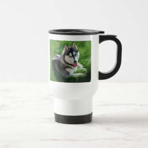 Siberian Husky Dog Plastic Travel Mug Reisbeker