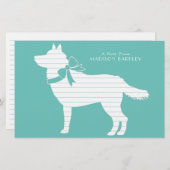 Siberian Husky Dog Puppy Malamut Briefpapier (Voorkant / Achterkant)