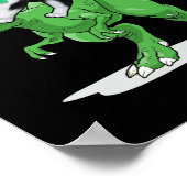 Siberian Husky Dog Riding Dinosaur Cool Halloween Poster (Hoek)