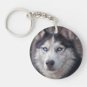 Siberian Husky Dog Sleutelhanger