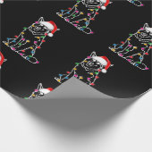 Siberian Husky Dog verlicht kerstviering Cadeaupapier (Hoek)