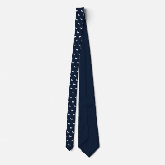Siberian Husky Dogs Pattern Monogrammed Stropdas (Achterkant)