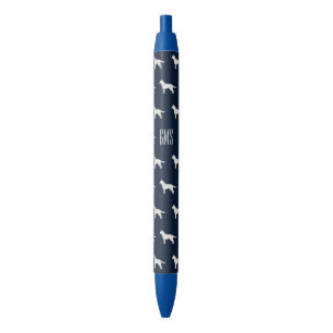 Siberian Husky Dogs Pattern Monogrammed Zwarte Inkt Pen