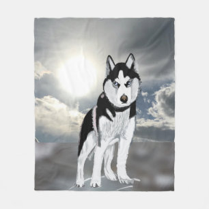Siberian Husky Fleece Deken