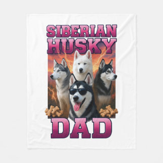 Siberian Husky Fleece Deken