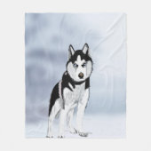 Siberian Husky Fleece Deken (Voorkant)