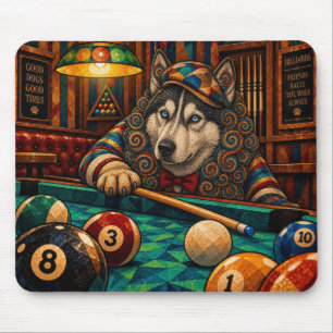 Siberian Husky, Geometrisch Mozaïek Muismat