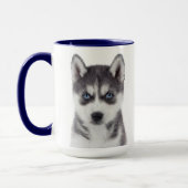 Siberian Husky gepersonaliseerde mug Mok (Links)