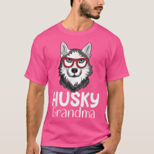 Siberian Husky Grandma Pawma Dog Grandouders Gran T-shirt