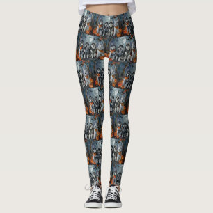 Siberian Husky Halloween Spoken Leggings