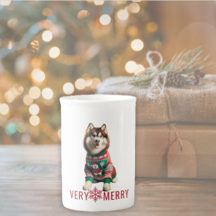 Siberian Husky Holiday Porselein Kop