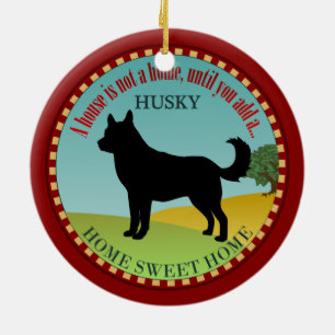 Siberian Husky Home Keramisch Ornament