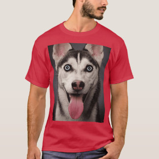 Siberian Husky Hond Dieren Cadeaus Veilig Gezicht  T-shirt