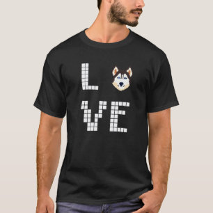 Siberian Husky  Hond  Pixel Art T-shirt
