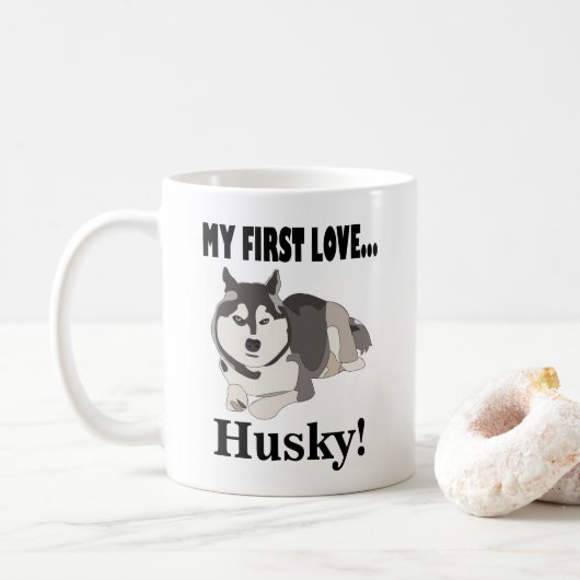 Siberian Husky Hondenliefhebber Koffiemok (Met donut)