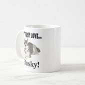 Siberian Husky Hondenliefhebber Koffiemok (Voorkant links)