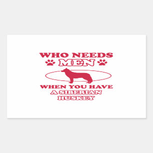 Siberian Husky hondenras design Rechthoekige Sticker