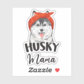 Siberian Husky Hondenras Mam Gift Sticker (Vel)