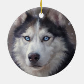 Siberian Husky Keramisch Ornament (Achterkant)