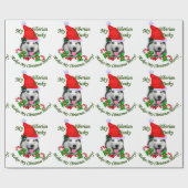 Siberian Husky Kerstmis Cadeaupapier (Vlak)