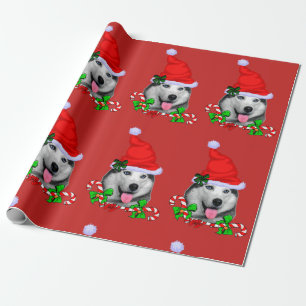 Siberian Husky Kerstmis Cadeaupapier