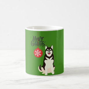 Siberian Husky Kerstmis Koffiemok