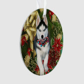 Siberian Husky kerstsieraad Ornament (voorkant)