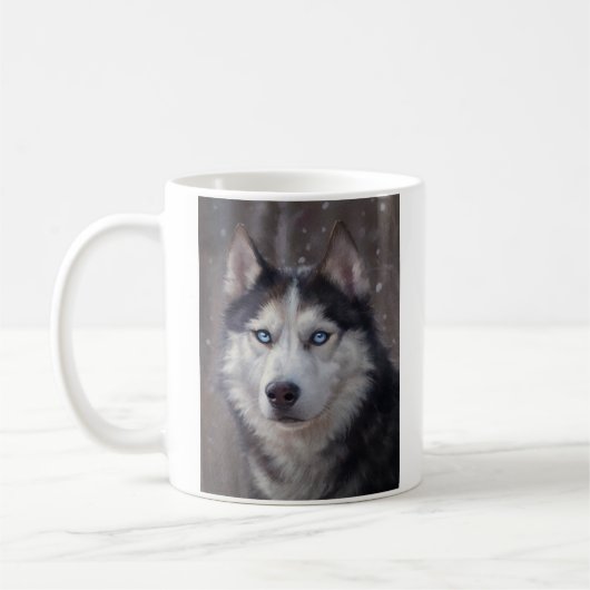 Siberian Husky Koffiemok (Links)
