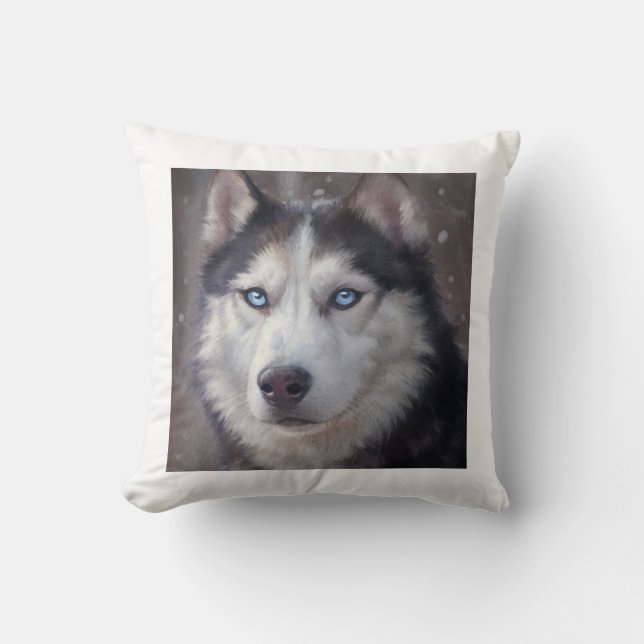 Siberian Husky Kussen (Voorkant)
