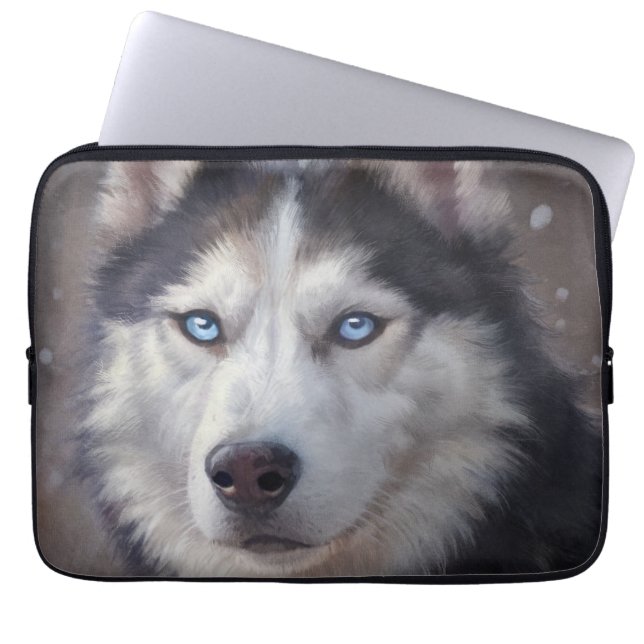 Siberian Husky Laptop Sleeve (Voorkant)
