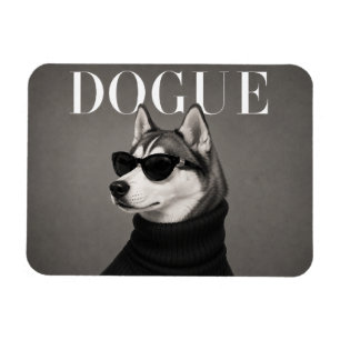 Siberian Husky Luxe Mode Hondenportret Flexi M Magneet