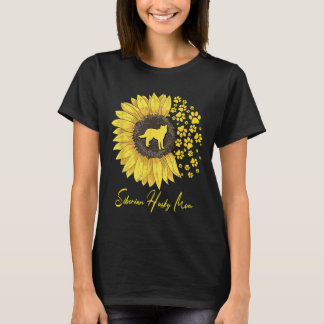 Siberian Husky Ma Sunflower Siberian Husky Dog T-shirt