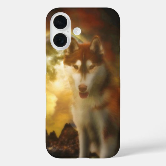 SIBERIAN HUSKY MOON KINGDOM Case-Mate iPhone CASE (Achterkant)