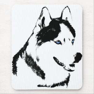 Siberian Husky Mousepad Gifts Malamute Sled Dogs Muismat