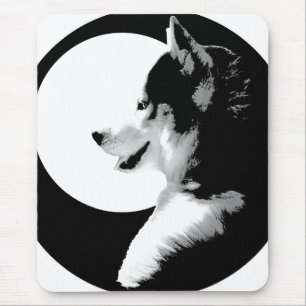 Siberian Husky Mousepad Gifts Malamute Sled Dogs Muismat