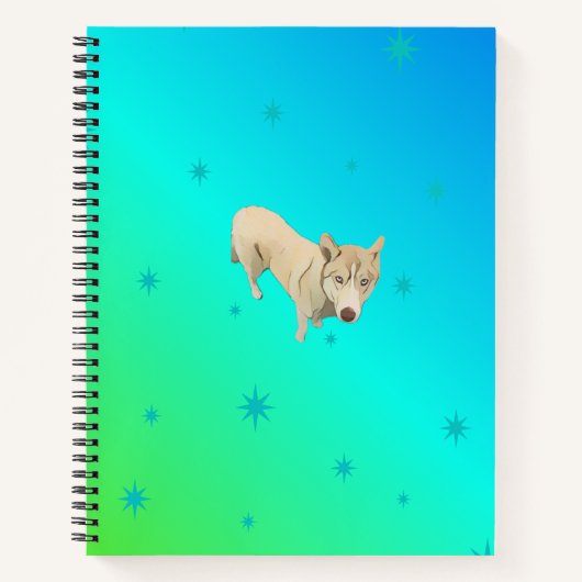 Siberian Husky Notebook Notitieboek (Voorkant)