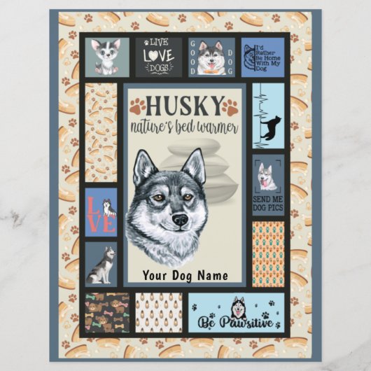 Siberian Husky Owner Lover Funny Keepomwille Quilt (Achterkant)