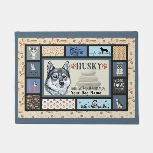 Siberian Husky Owner Lover Funny Keepomwille Quilt Deurmat (Voorkant)