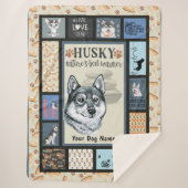 Siberian Husky Owner Lover Funny Keepomwille Quilt Sherpa Deken (Voorkant)