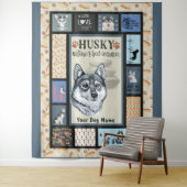 Siberian Husky Owner Lover Funny Keepomwille Quilt Wandkleed (In situ)