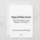 Siberian Husky Painting - Birthday Greeting Card Feestdagenkaart (Achterkant)