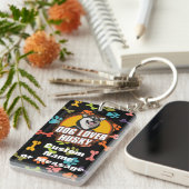 Siberian Husky Paw Botten Hondenras Aangepaste naa Sleutelhanger (Voorkant Rechts)