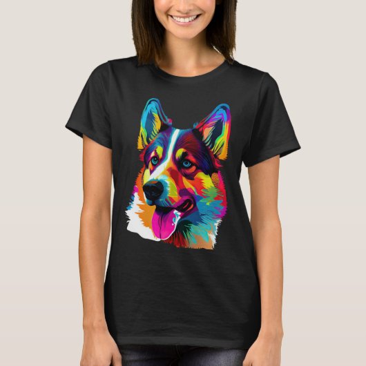 Siberian Husky Pop Cute Husky T-shirt (Voorkant)