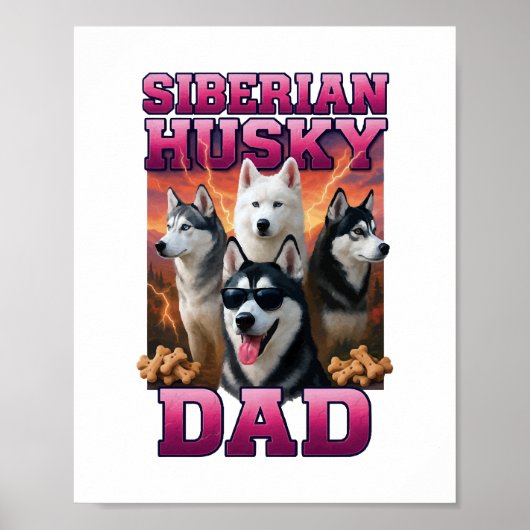 Siberian Husky Poster (Voorkant)