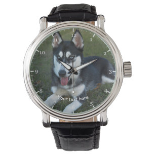 Siberian Husky puppy Horloge