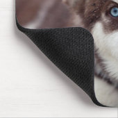 Siberian Husky Puppy op het strand Muismat (Hoek)