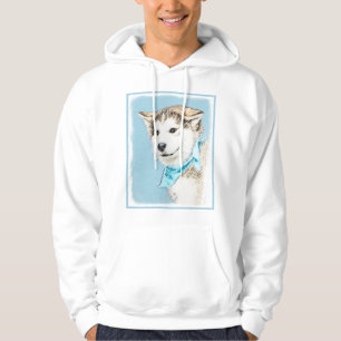 Siberian Husky Puppy Painting - Originele Dog Art Hoodie