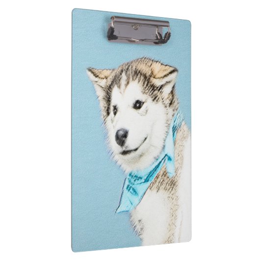 Siberian Husky Puppy Painting - Originele Dog Art Klembord (Rechts)