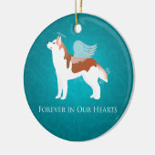Siberian Husky - Red - Pet Memorial Design Keramisch Ornament (Links)